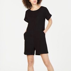 Eileen Fisher organic cotton romper s/p black